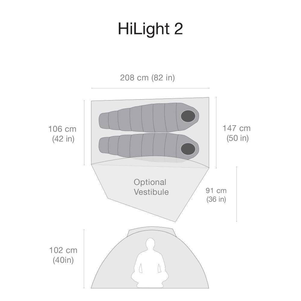 Tienda de campaña HILIGHT TENT 2P 4 Estaciones