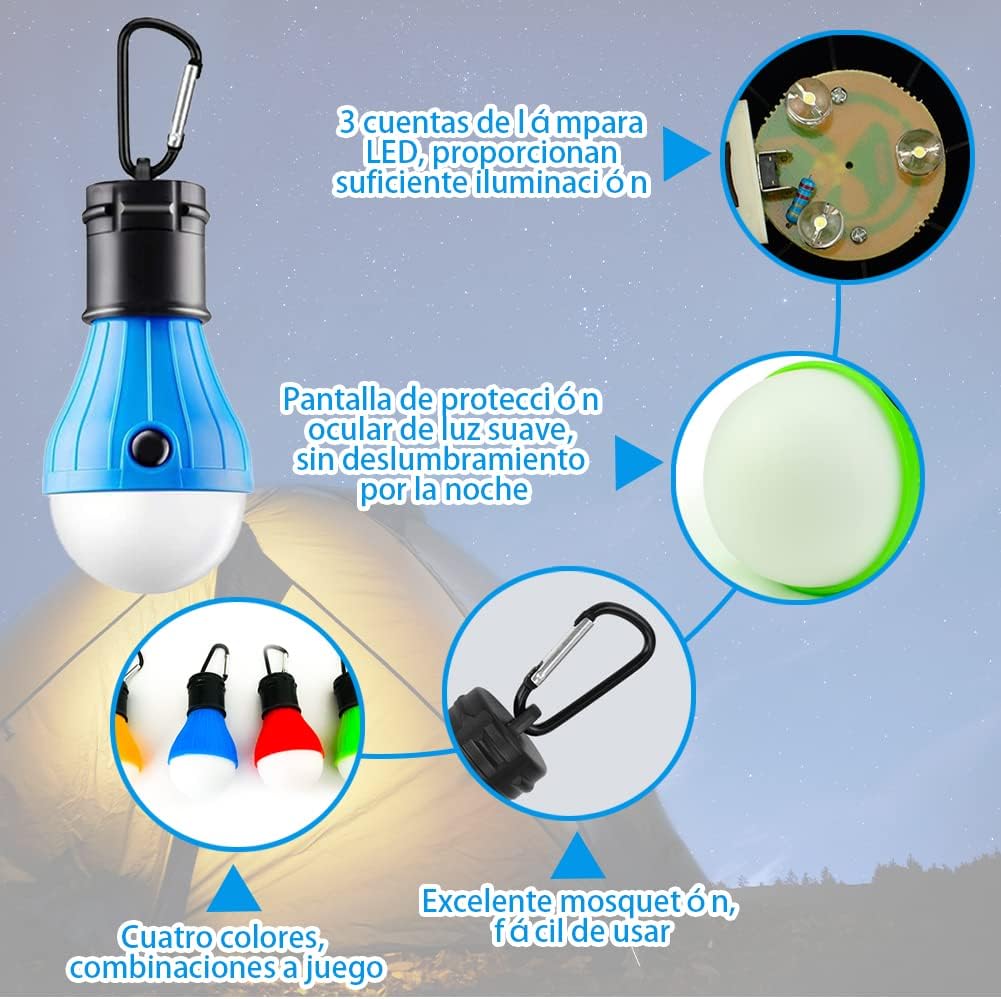 LED spotlight with carabiner
