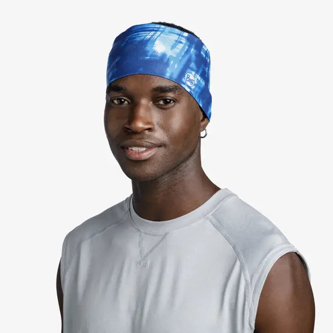 BUFF Coolnet UV Wide Headband ATTEL BLUE