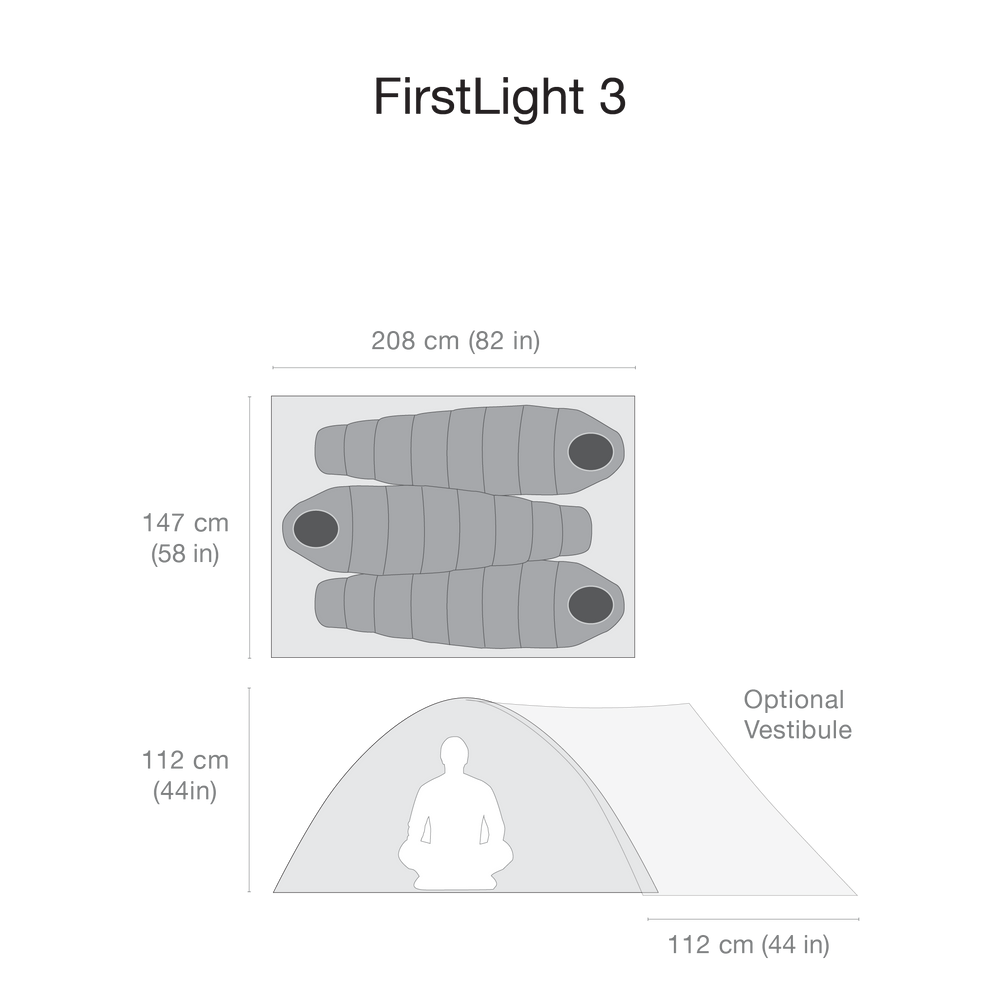 Tienda de campaña FIRSTLIGHT TENT 3P 4 Estaciones