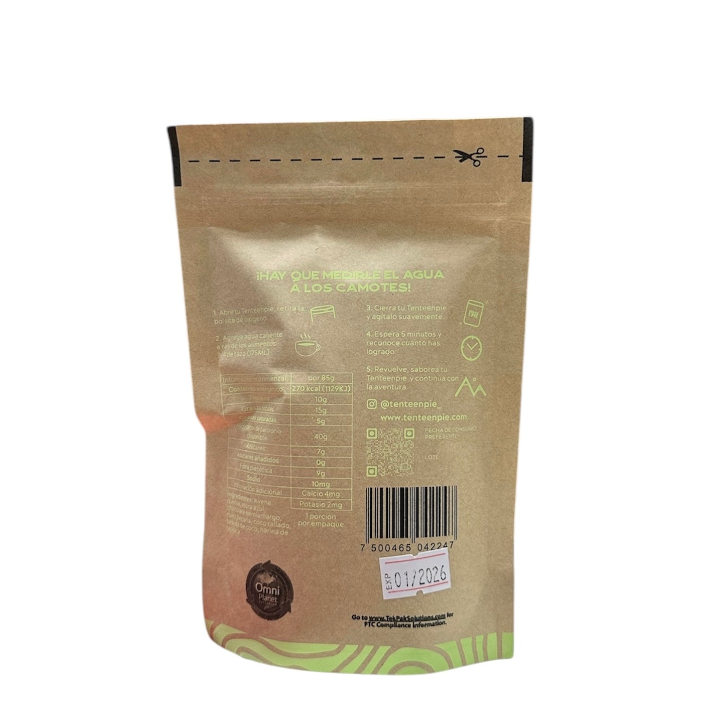 Avena con chispas de chocolate