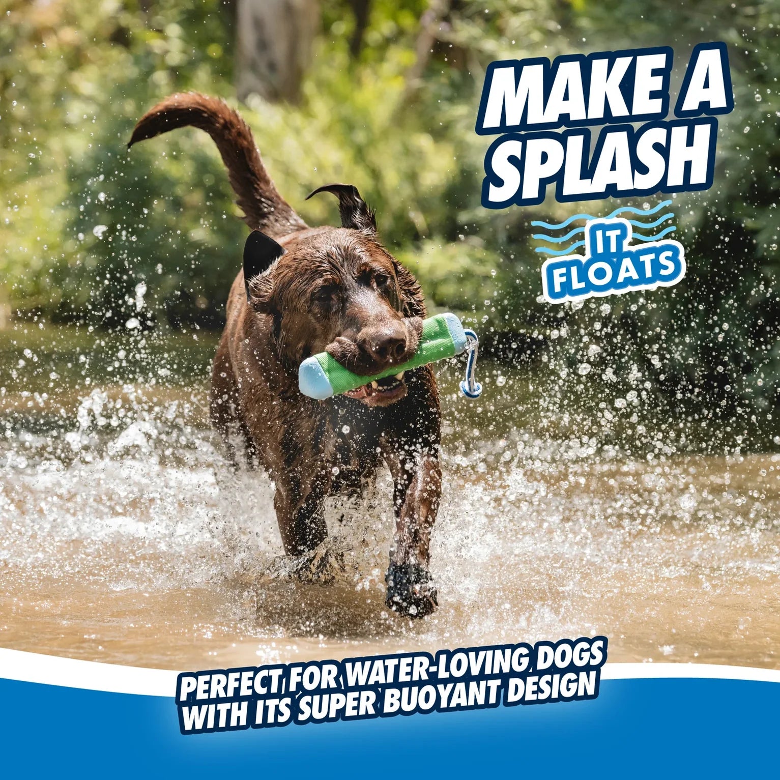 Juguete Flotante y Resistente para Perros - Amphibious Bumper Floating Dog Toy