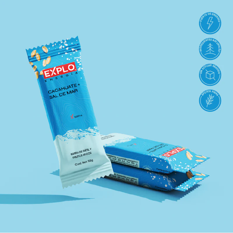 Barra de Energía Cacahuate + Sal de Mar 50g