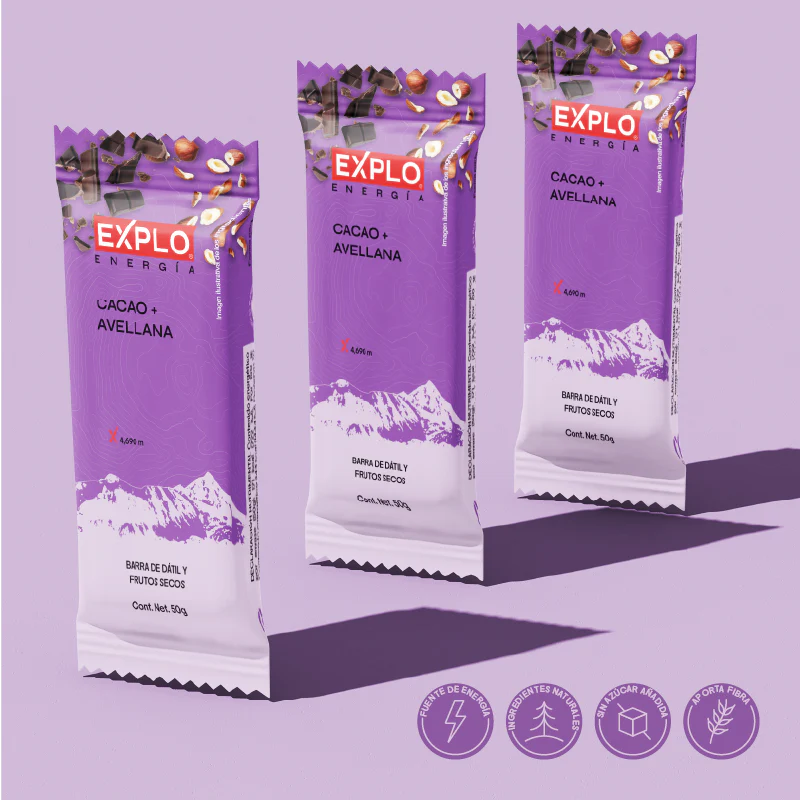 Barra de Energía Cacao + Avellana 50g