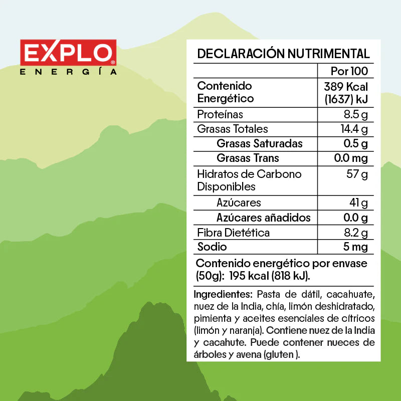 Barra de Energía Cítricos + Chía 50g