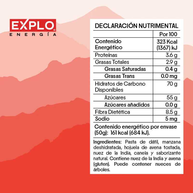 Barra de Energía Manzana + Canela 50g