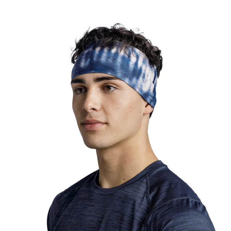BUFF Coolnet UV Wide Headband DERI BLUE