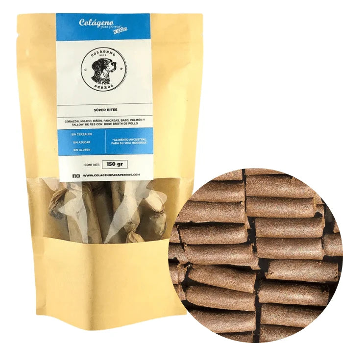 Premios con colágeno para perros - SuperBite: Nutrición Avanzada para Músculos Fuertes y Salud Óptima