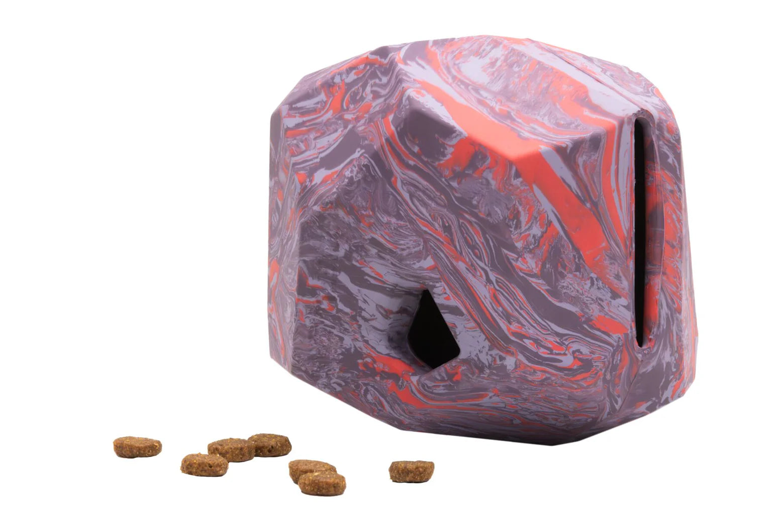 Dispensador de Alimento y Croquetas GNAWT A ROCK Purple Orchid