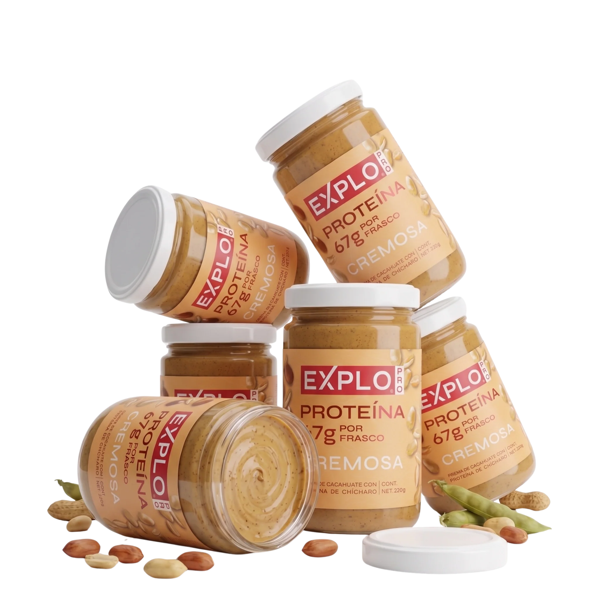 Crema de Cacahuate Cremosa con Proteína 220g