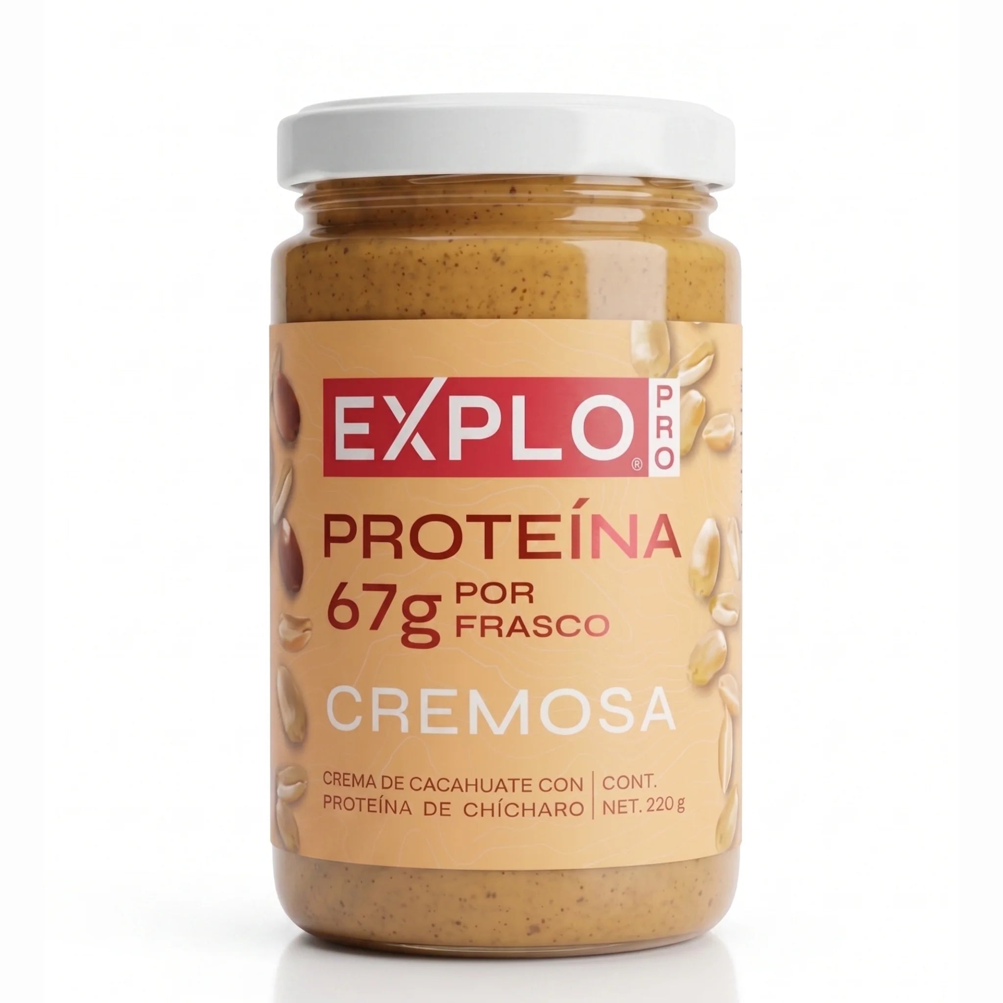 Crema de Cacahuate Cremosa con Proteína 220g