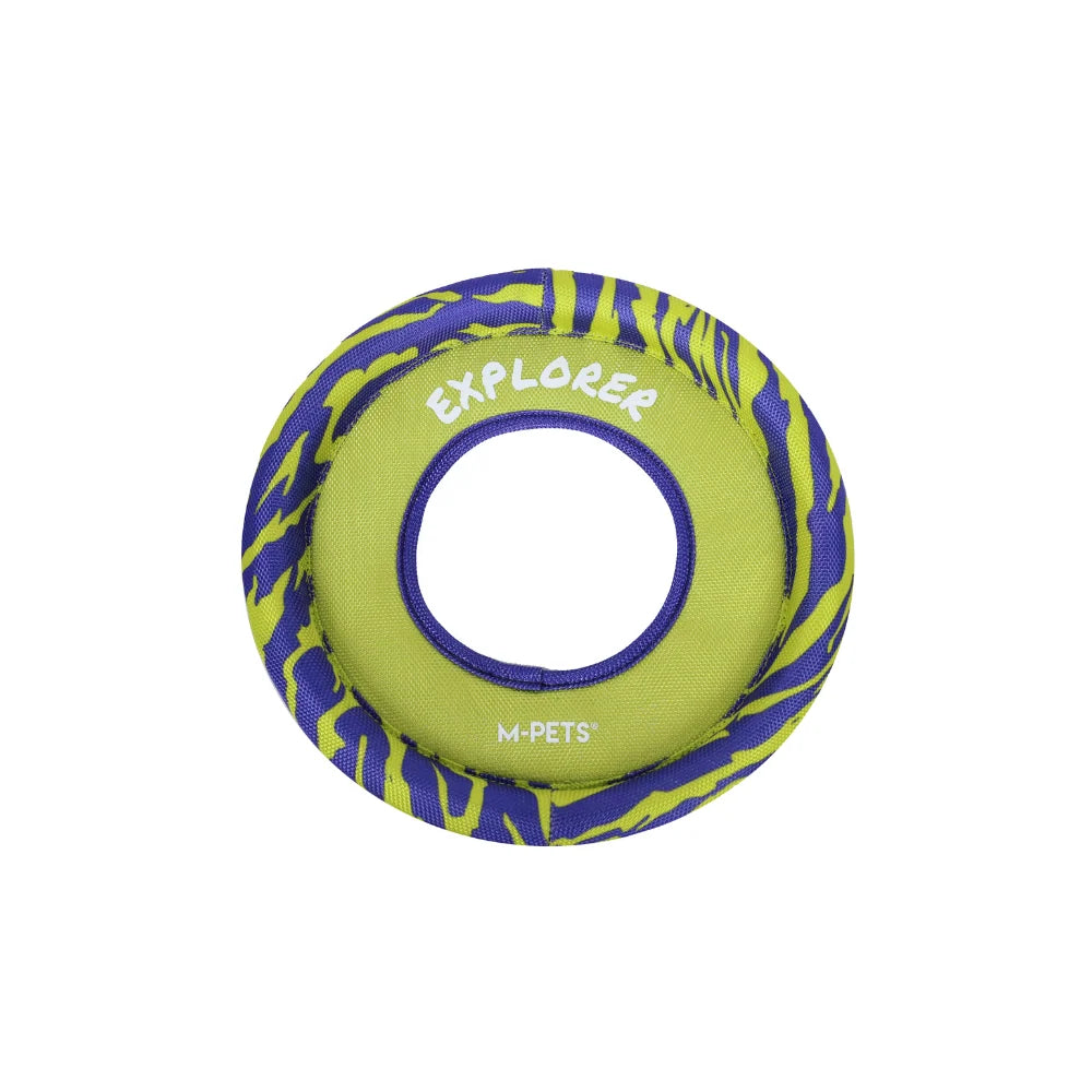 Disco Frisbee SPRINTPUFF Verde/Morado para Perro – Aerodinámico y Suave