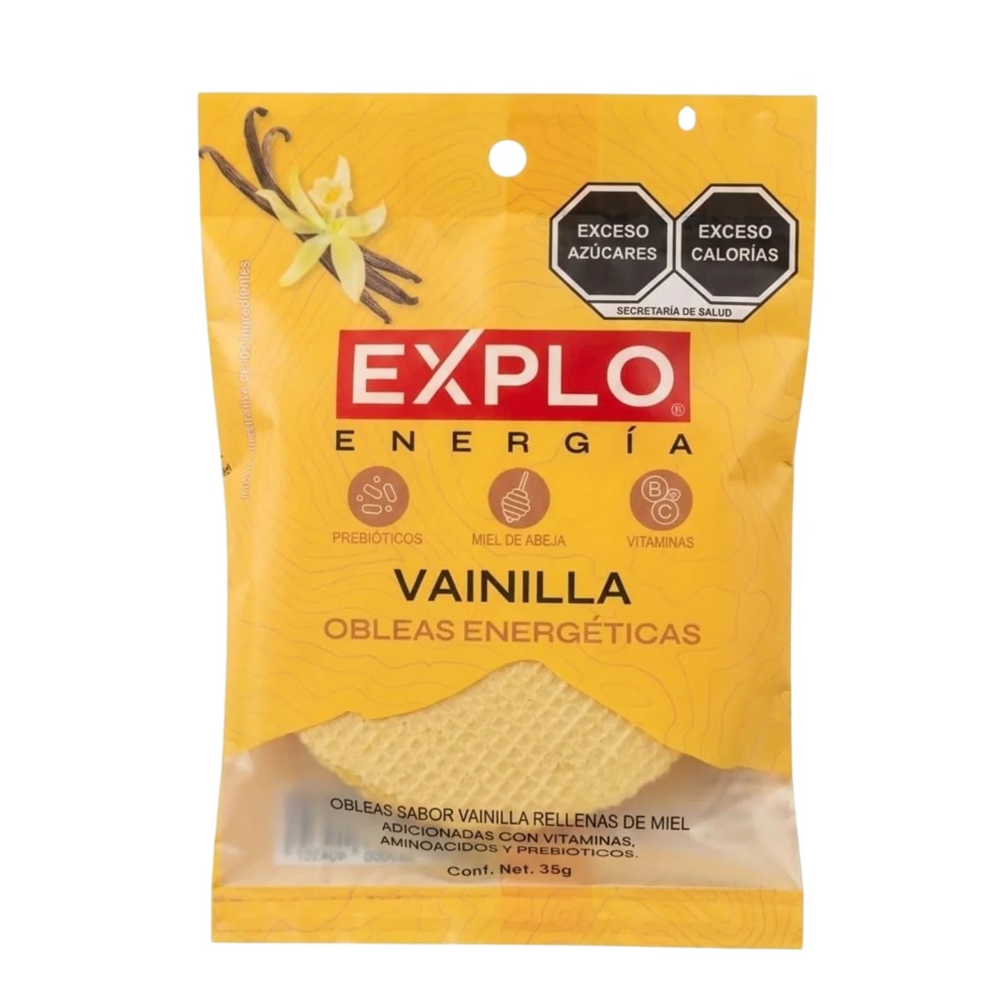 Obleas energéticas sabor Vainilla 35g