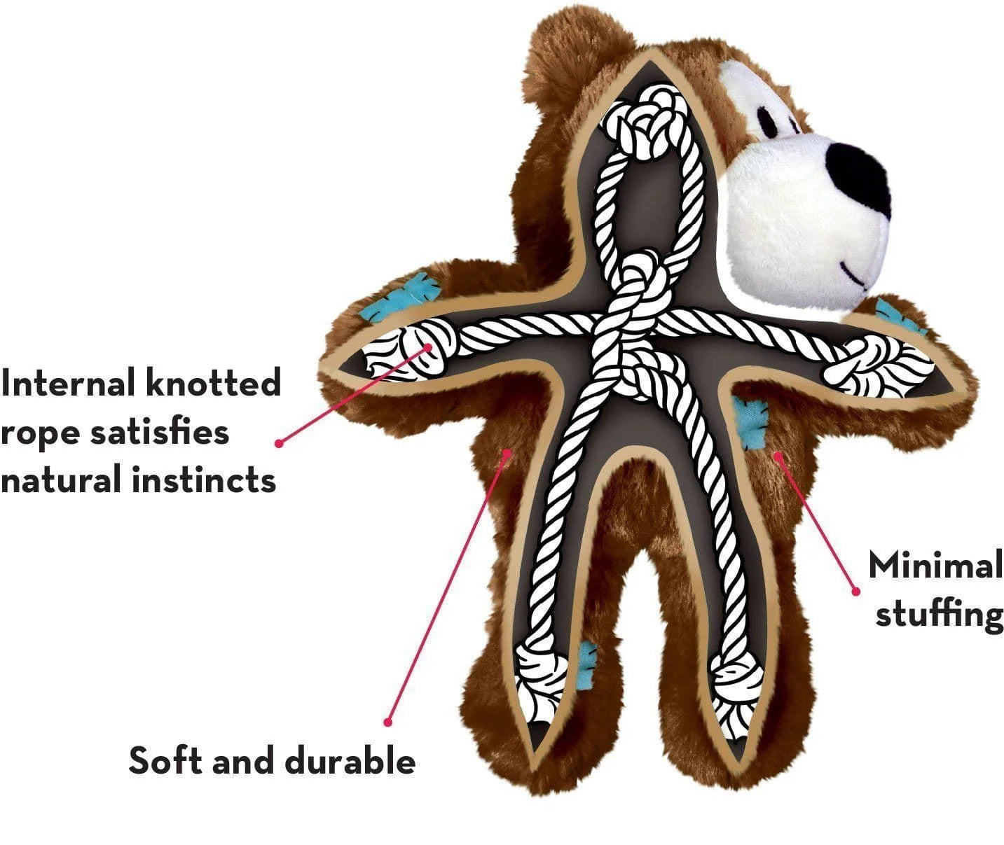 Juguete de Peluche para Perros Wild Knots Bear Chico / Mediano