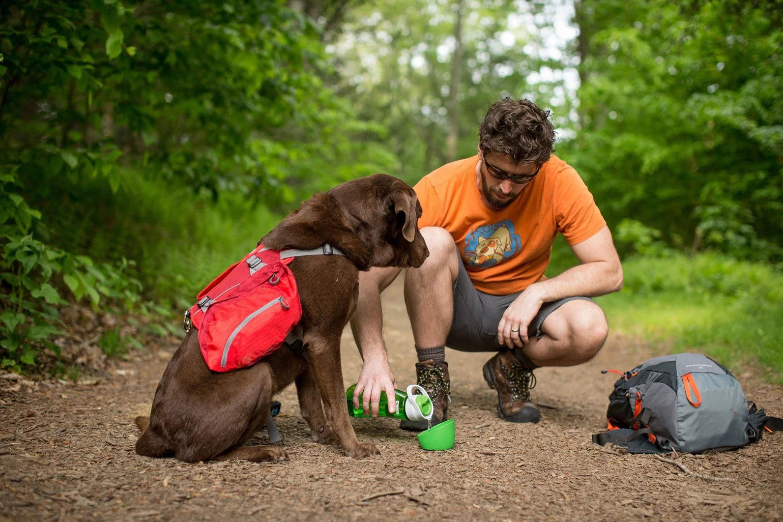 Botella para Agua + Plato Portátil THE GOURD Azul