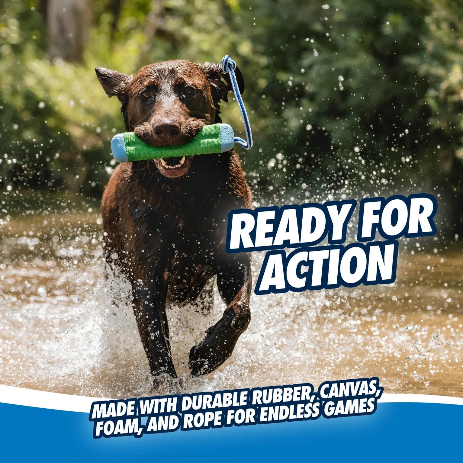 Juguete Flotante y Resistente para Perros - Amphibious Bumper Floating Dog Toy