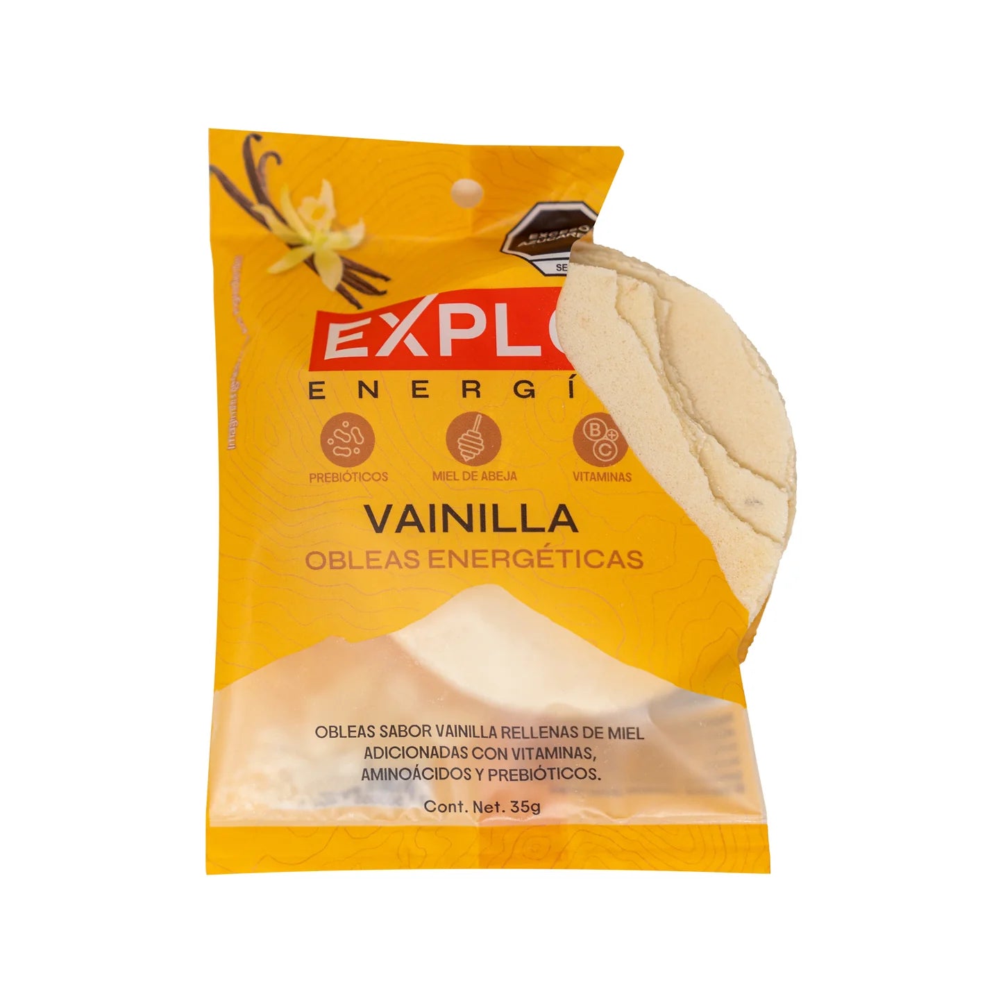 Obleas energéticas sabor Vainilla 35g