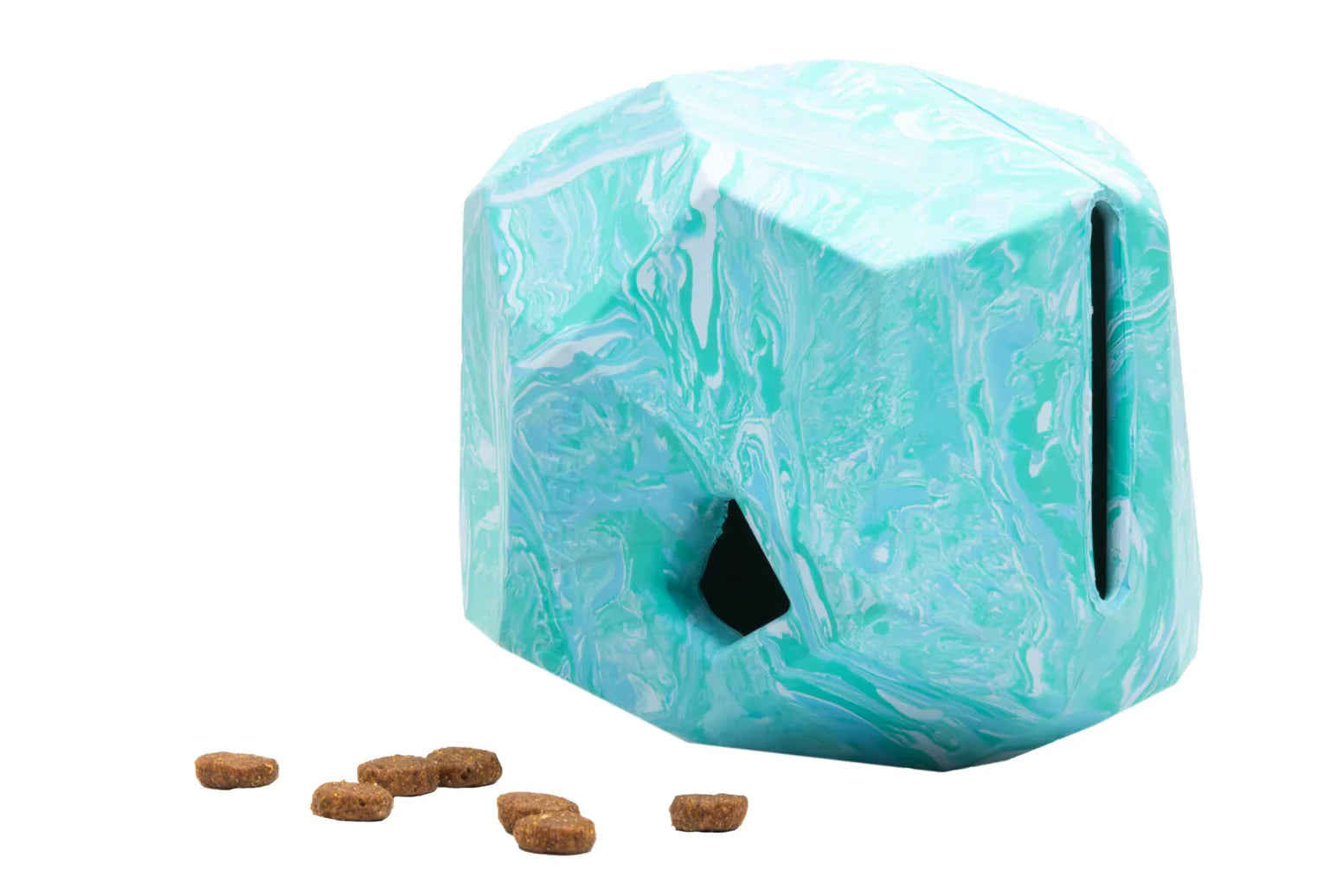 Dispensador de Alimento y Croquetas GNAWT A ROCK Glacial Blue