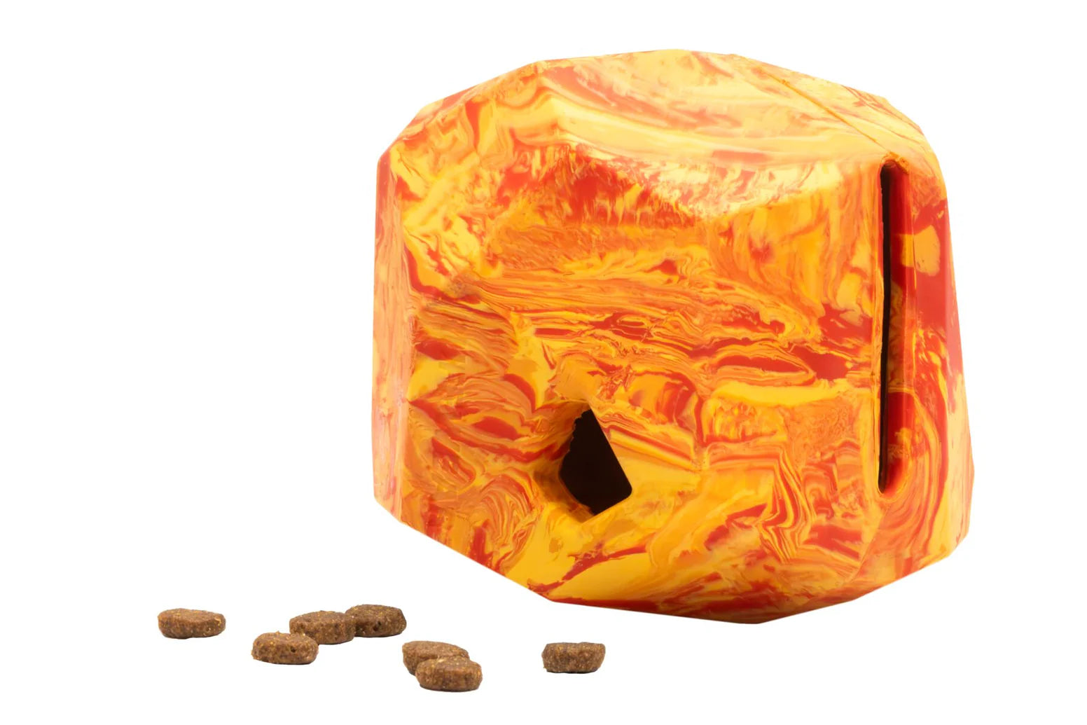 Dispensador de Alimento y Croquetas GNAWT A ROCK Salamander Orange