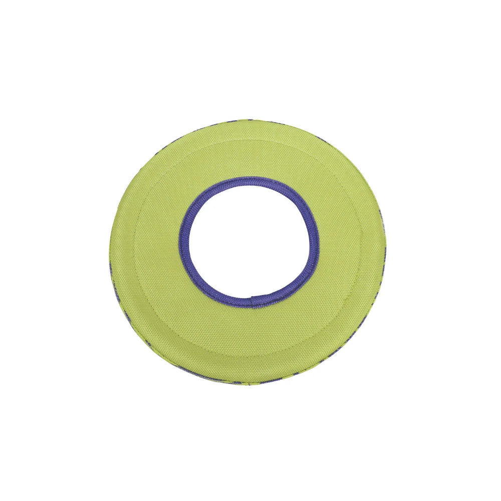 Disco Frisbee SPRINTPUFF Verde/Morado para Perro – Aerodinámico y Suave