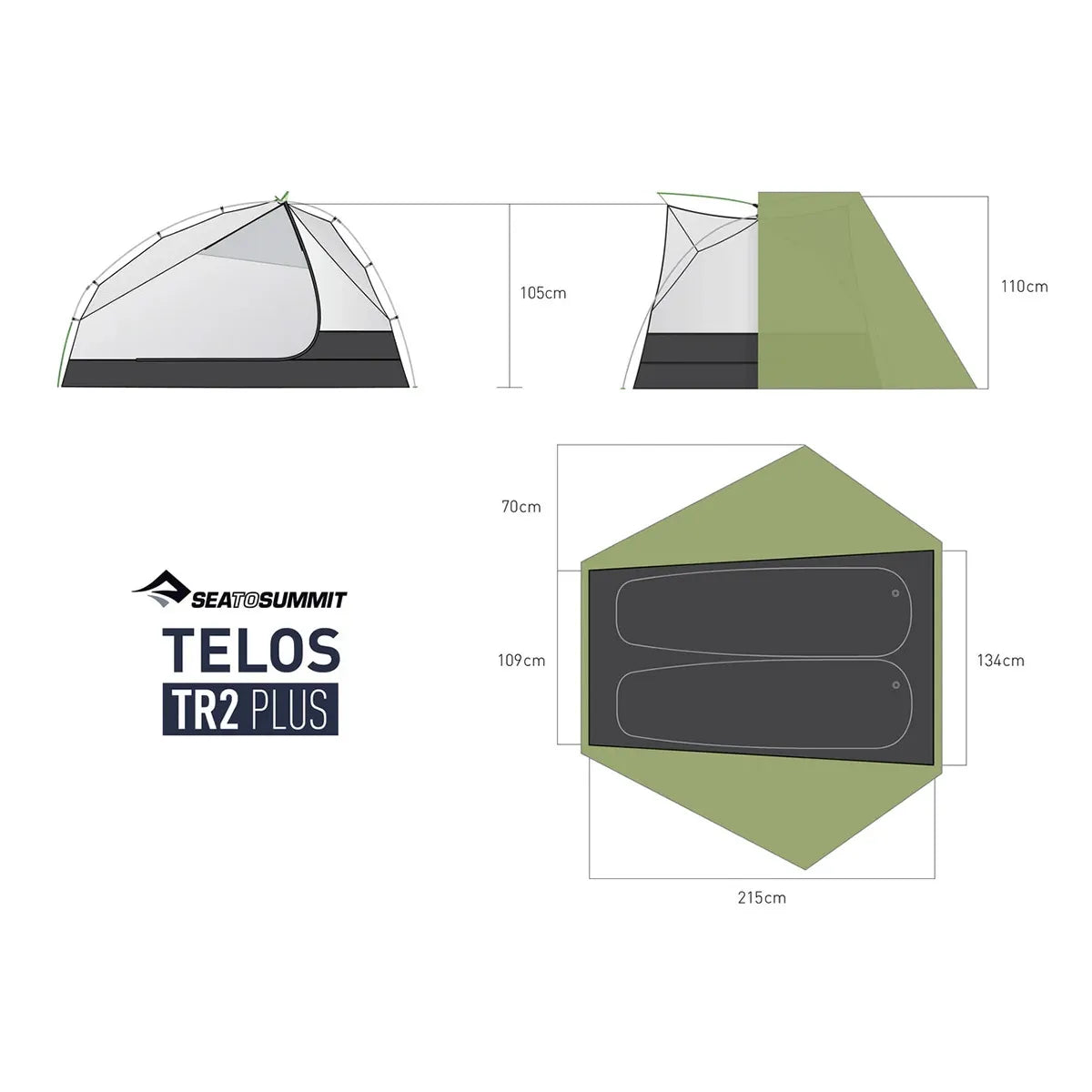 Tienda de campaña Telos TR2 Plus Ultralight 2p