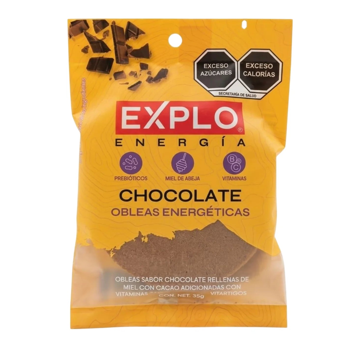 Obleas energéticas sabor Chocolate 35g